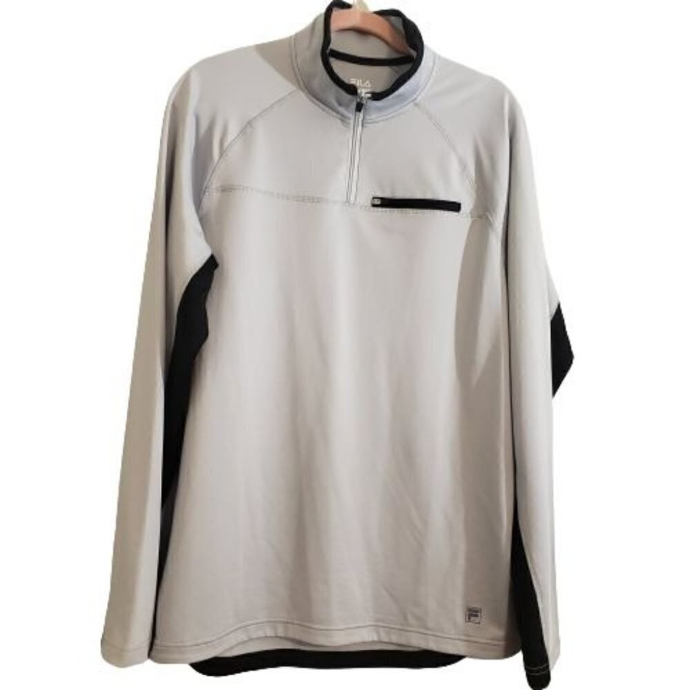 Fila quarter zip long sleeve gray size M